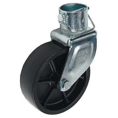 Bulldog 500245 Removable Caster with 6" Wheel & Pin/Clip for A-Frame Round Jack