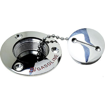 Attwood Deck Fill Replacement Cap For 66406, 66408, 66408C1, Stainless Steel