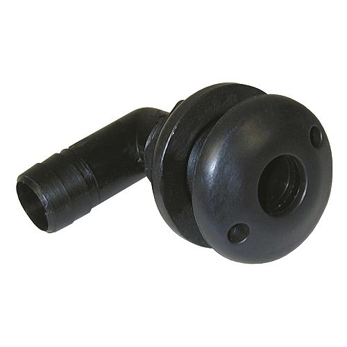 T-H Marine 90 Degree Specialty Thru-Hull Fitting With Spanner Head 3/4", Black