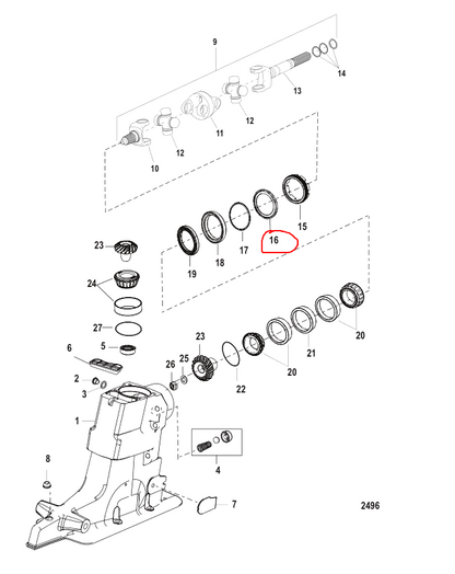 Ring, U-Joint, Quicksilver 35983