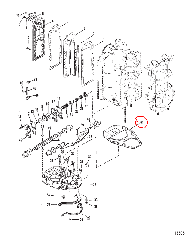 Gasket, Exh Plate, Sierra 18-2506