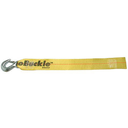BoatBuckle Winch Strap w/ Loop End, 3"x25', Black.