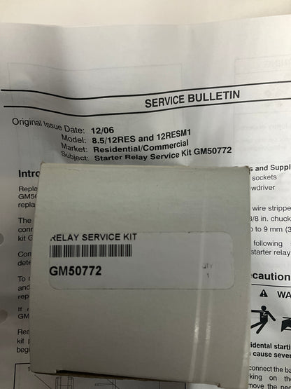 Kohler GM50772 Relay Service Kit