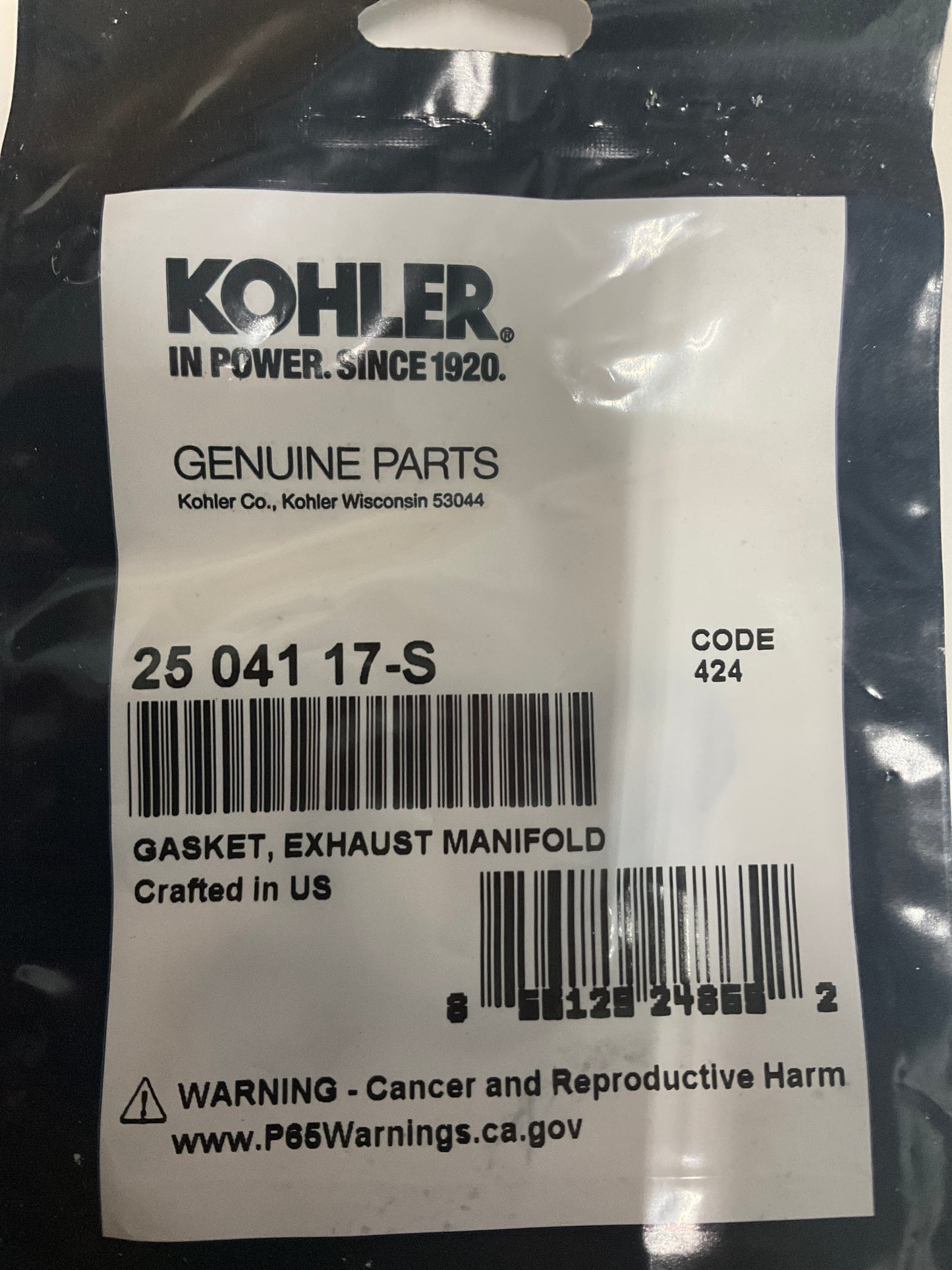 Kohler OEM 25 041 17-S Exhaust gasket