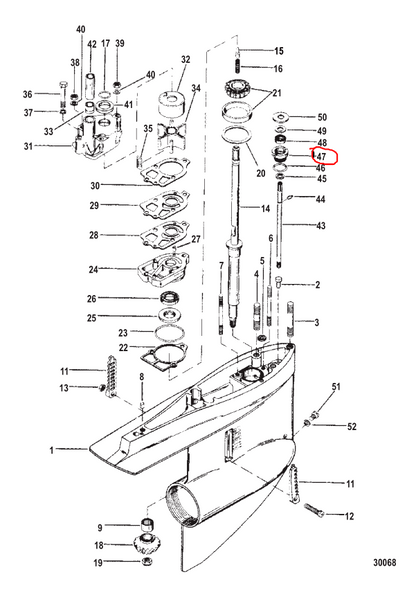 Shift Shaft Bushing, Quicksilver 30617A2