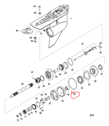 Bearing Carrier O-RING, Quicksilver 31534