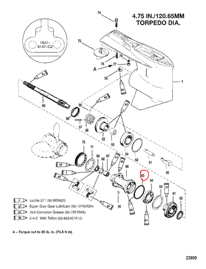 Bearing Carrier O-RING, Quicksilver 31534