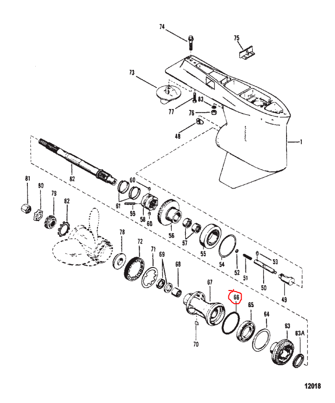 Bearing Carrier O-RING, Quicksilver 31534