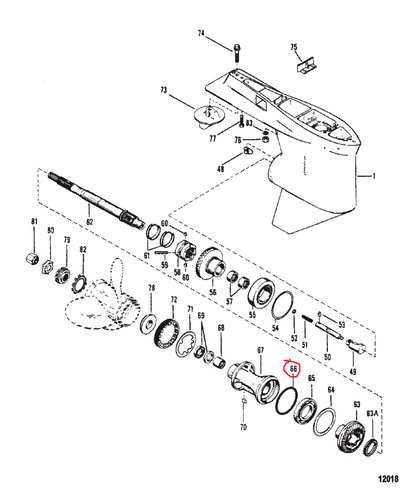 Bearing Carrier O-RING, Quicksilver 31534