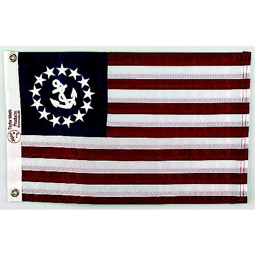 16 x 24 US Yacht Ensign Flag, Taylor Deluxe Sewn Flag #8124