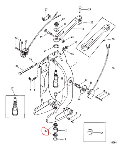 GIMBAL RING OIL SEAL, ALPHA, Quicksilver 32541