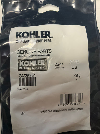 Kohler GM35951 Screw, Wing - replaces 229330