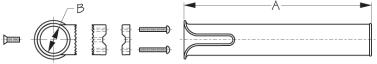 SeaDog Rail Mount 11-3/4" Rod Holder - Fits 7/8" to 1" Tubing