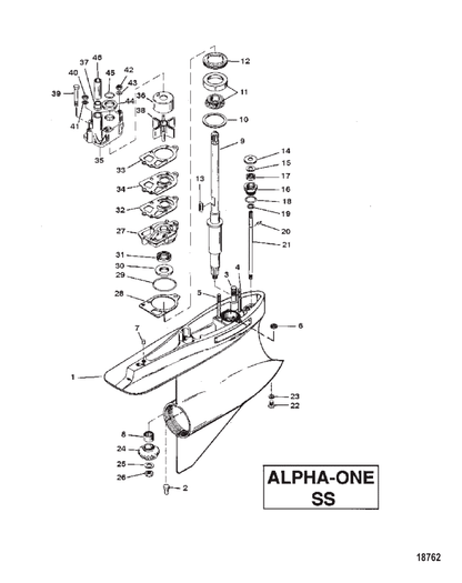 Seal Kit-Lwr Gearcase Hsg, Aqua Power 1287