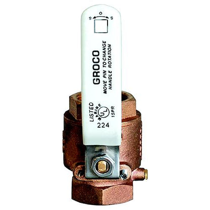 Groco 1" NPT Bronze In-Line Ball Valve