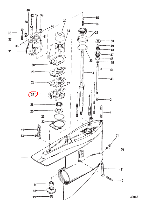 Water Pump Base, Sierra 18-3417