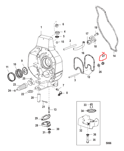 PROP LOCK NUT, 7/16-20, Quicksilver 34933 (SOLD EACH)