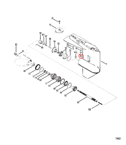 PROP LOCK NUT, 7/16-20, Quicksilver 34933 (SOLD EACH)