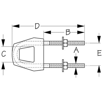 Twin Shank Bow Eye, Seachoice 33501, (DISCONTINUED) (NLA)