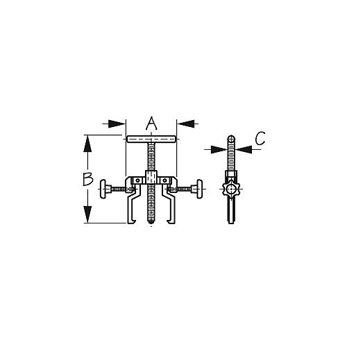 Stainless Impeller Puller, Sm., 1-1/4" - 2-9/16" Seadogline 660040