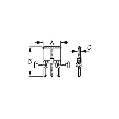 Stainless Impeller Puller, Sm., 1-1/4" - 2-9/16" Seadogline 660040