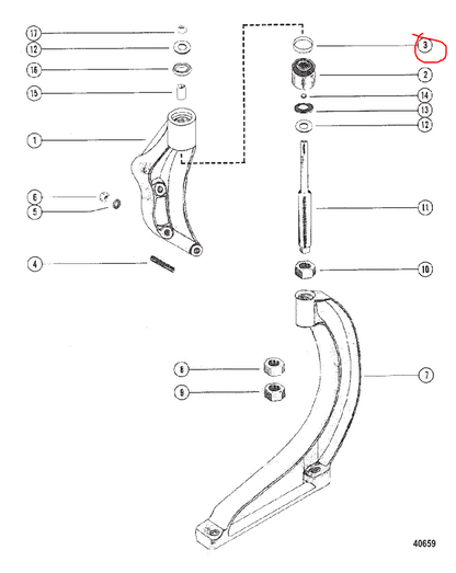 Spacer, Frt Mnt, Quicksilver 35903