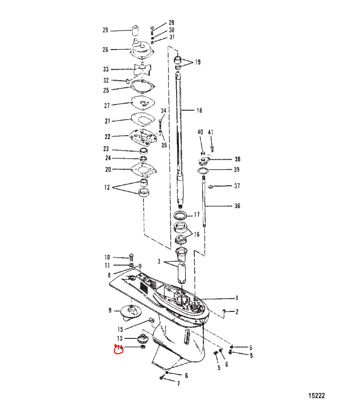 Nut, Pinion, Quicksilver 35921