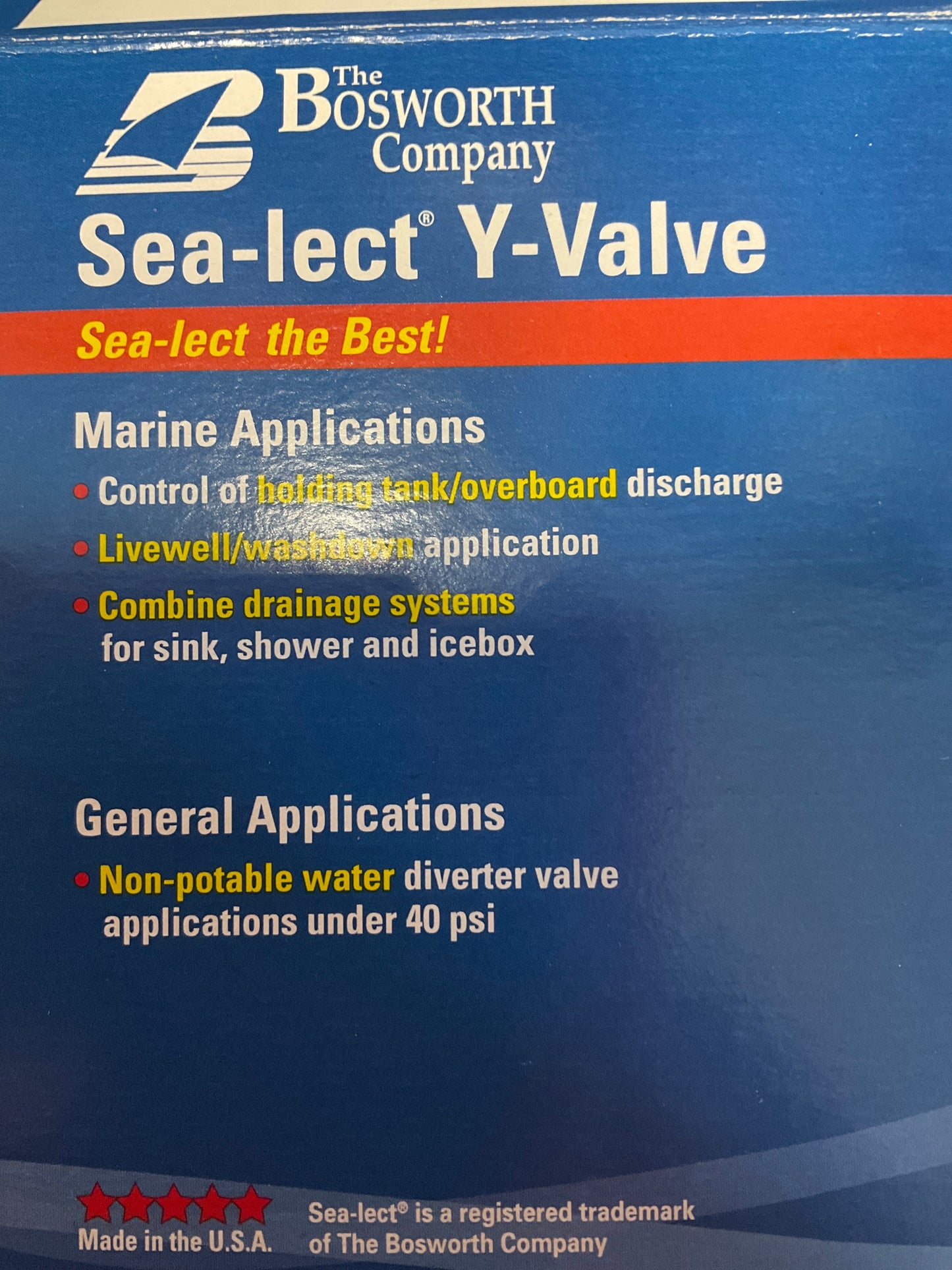 Bosworth Y valve 1/2" base mount