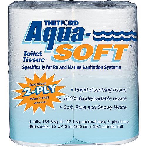 Thetford 03300 Aqua Soft 2-Ply Toilet Tissue-Toilet Paper