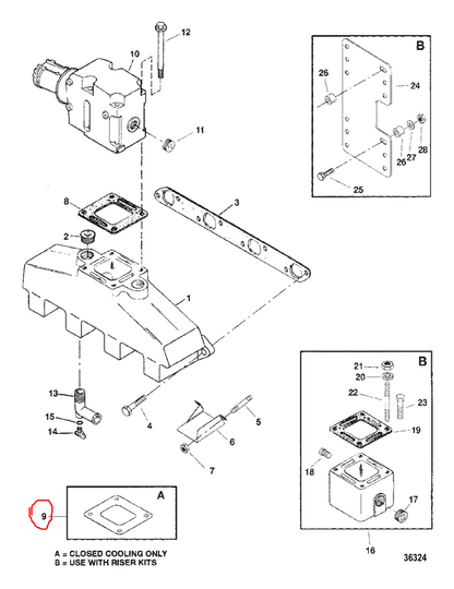 Stainless Block Off Plate, Barr Marine MC-20-87918