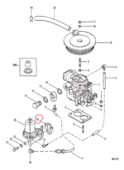 Gasket-Fuel Pump, Aqua Power 376, (NLA), (NOS)