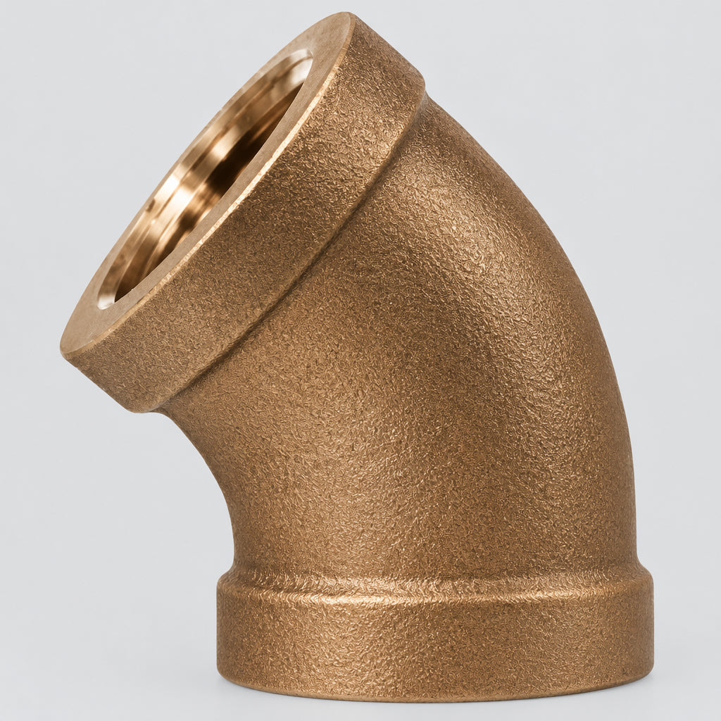 Bronze 45°, 1/2"fip, 44183 NOT TO BE USED IN POTABLE WATER SYSTEMS