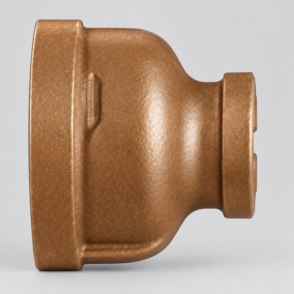 3/8"fip X 1/4"fip Bronze Reducing Coupling, 44432