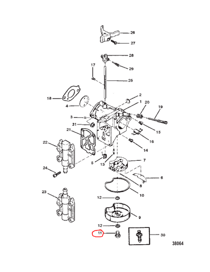 Jet Assy, Carb, Quicksilver 823622