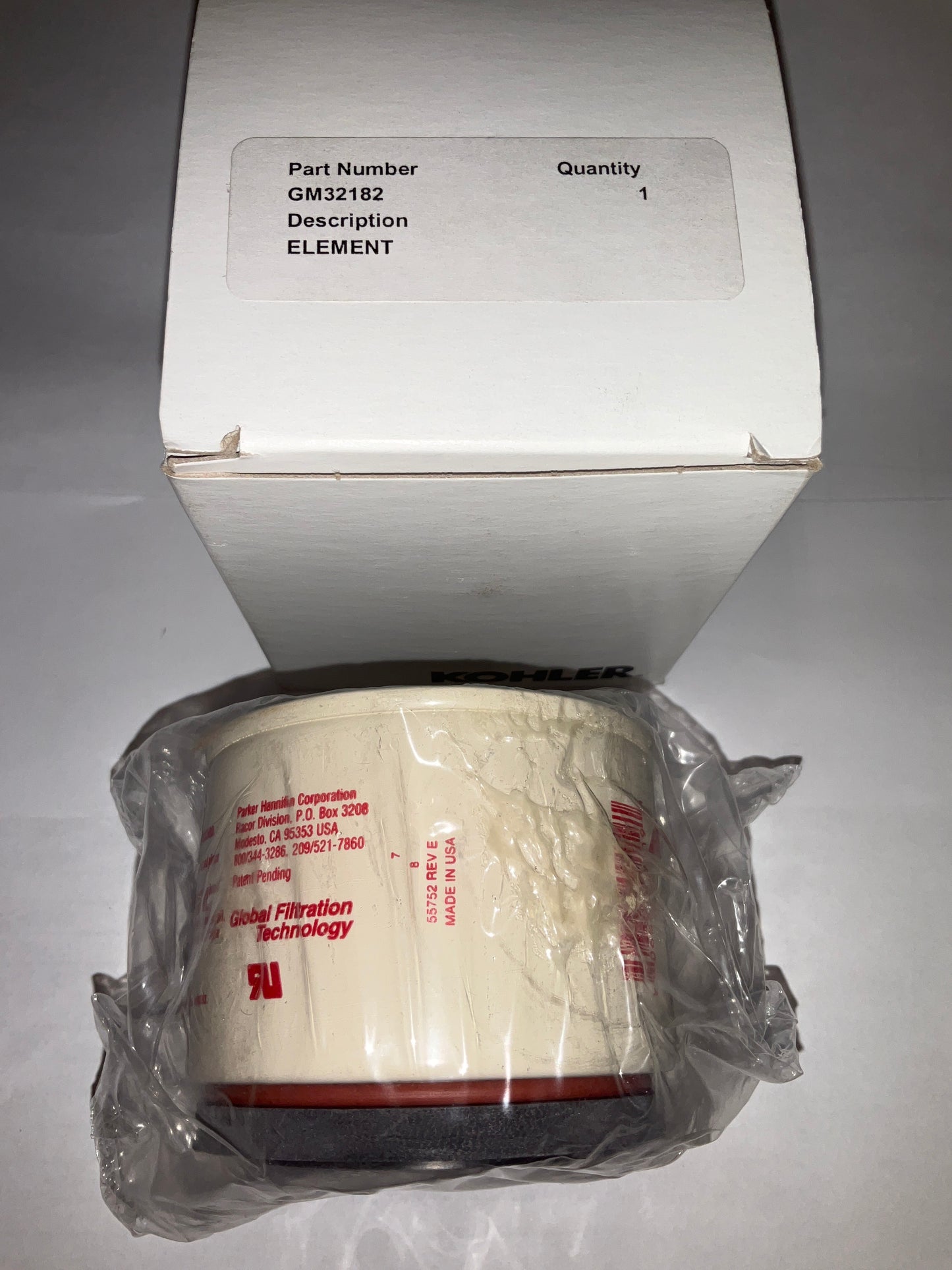 Kohler GM32182 Element, Water Separator