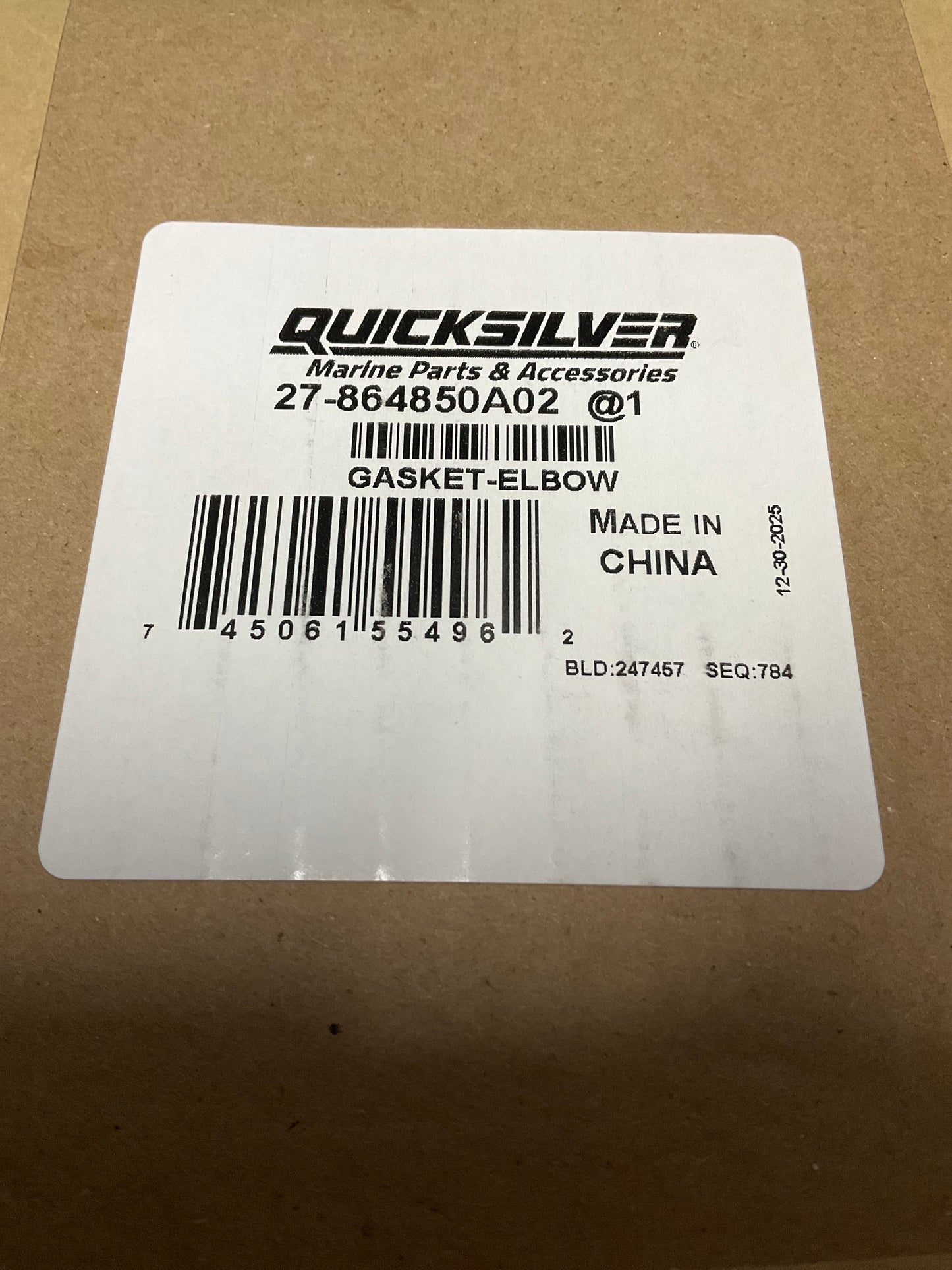 Mercruiser 27-864850A02 Elbow gasket