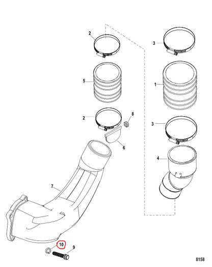 Lockwasher, Y-Pipe Mtng, Quicksilver 41471