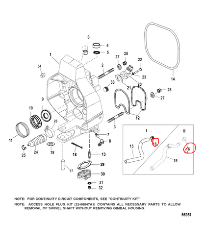 INSERT,WATER TUBE PICK UP, Quicksilver 41674T