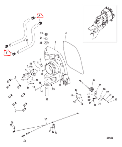 INSERT,WATER TUBE PICK UP, Quicksilver 41674T