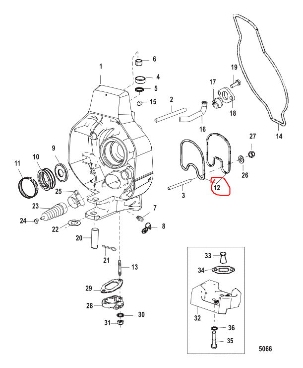 Exhaust Seal, Quicksilver 41802