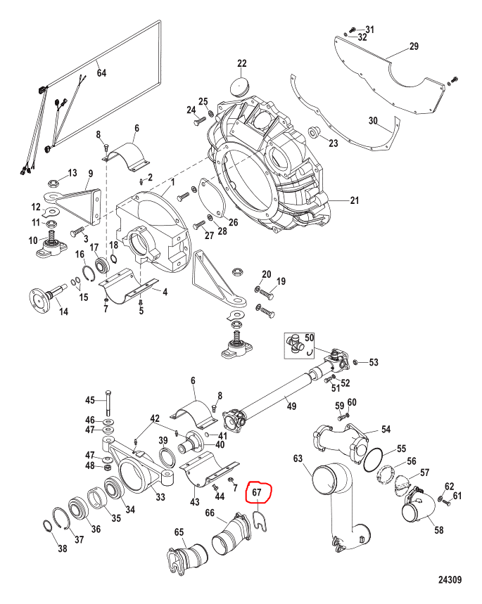Exhaust Seal, Quicksilver 41802