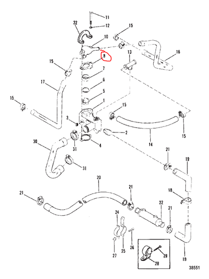 T-Stat Gasket, Quicksilver 41812