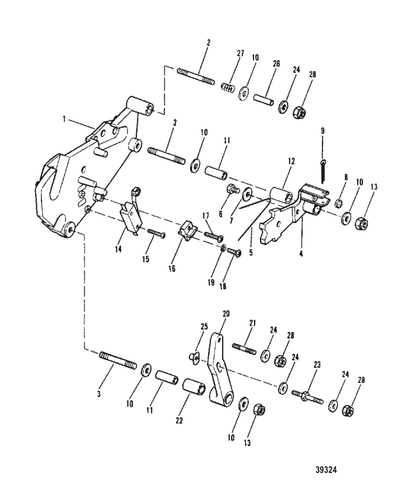 Sleeve, Actuating lever, Old Design, Quicksilver 45600