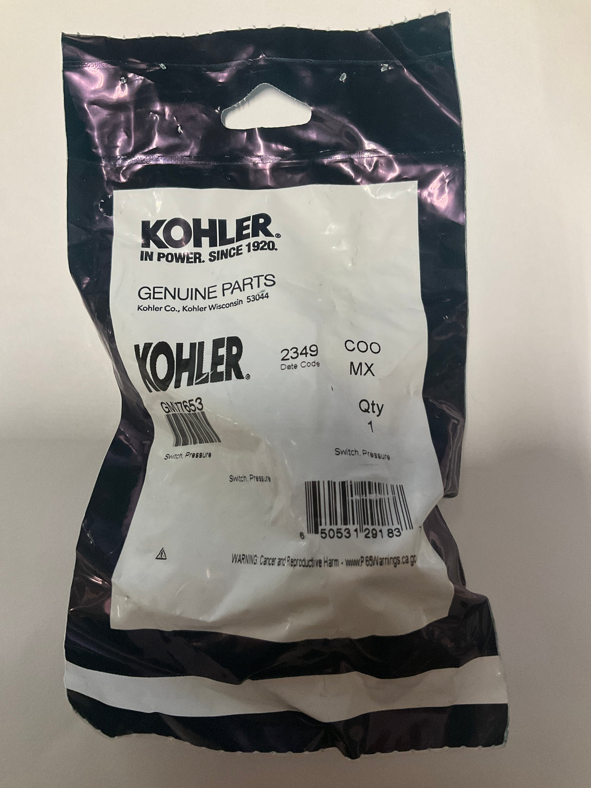 Kohler GM77653 Pressure Switch