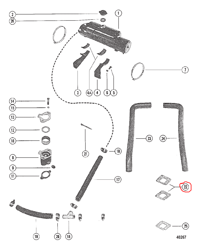 Gasket, Ex. Manifold, Sierra 18-0885