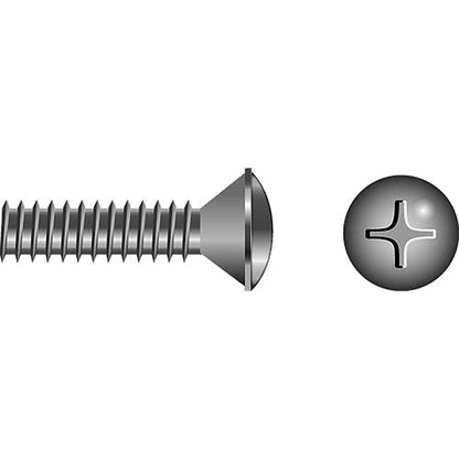 Machine Screw, Oval Head, SS, 6-32x1", 00339