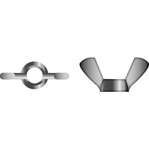 Stainless Steel Wing Nuts, 3/8"-16