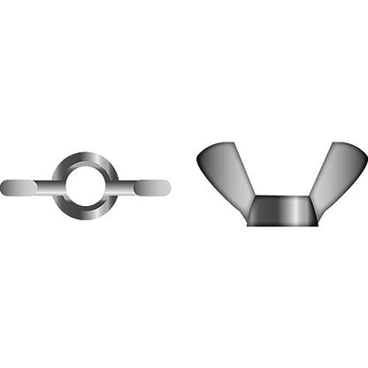 Stainless Steel Wing Nuts, 3/8"-16