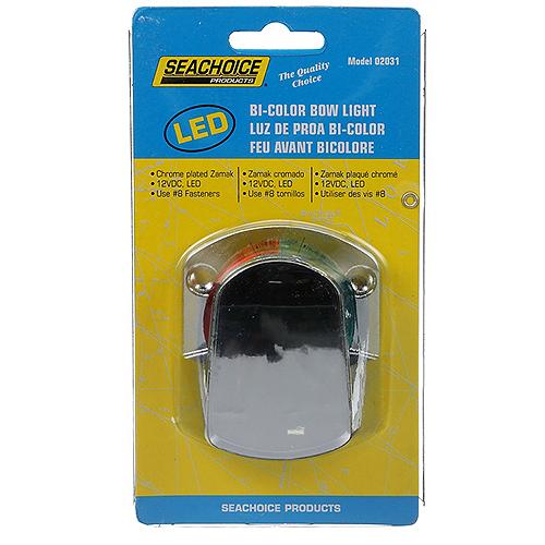 Seachoice LED Bow Light, Marine Navigation, Chrome Bi-Color, 1-Mile Visibility for Sail or Powerboats Under 39 Feet