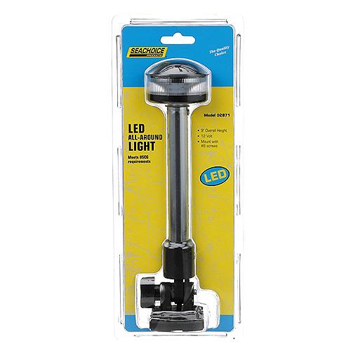 Seachoice Fold-Down LED All-Round Light, 2NM Visibility for Sail or Powerboats Under 66 Ft., 8-7/8 In.